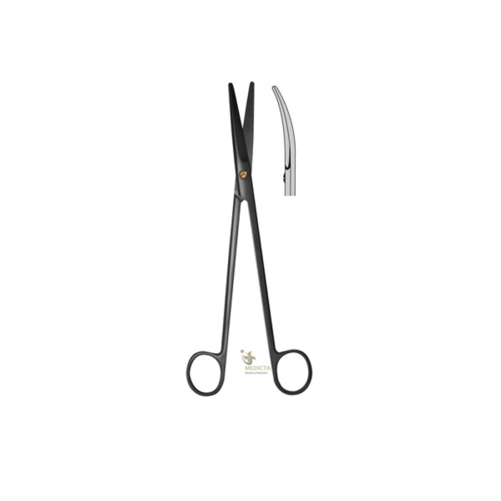 Iris Scissor Titanium Black Coated Curved